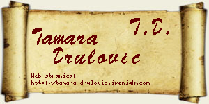 Tamara Drulović vizit kartica